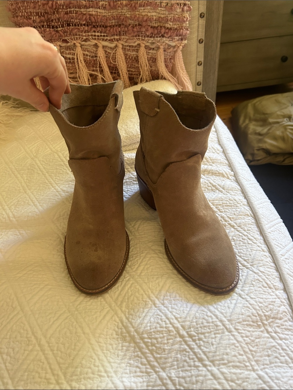 Dolce Vita Brown Suede Lace-Up Ankle Boots
